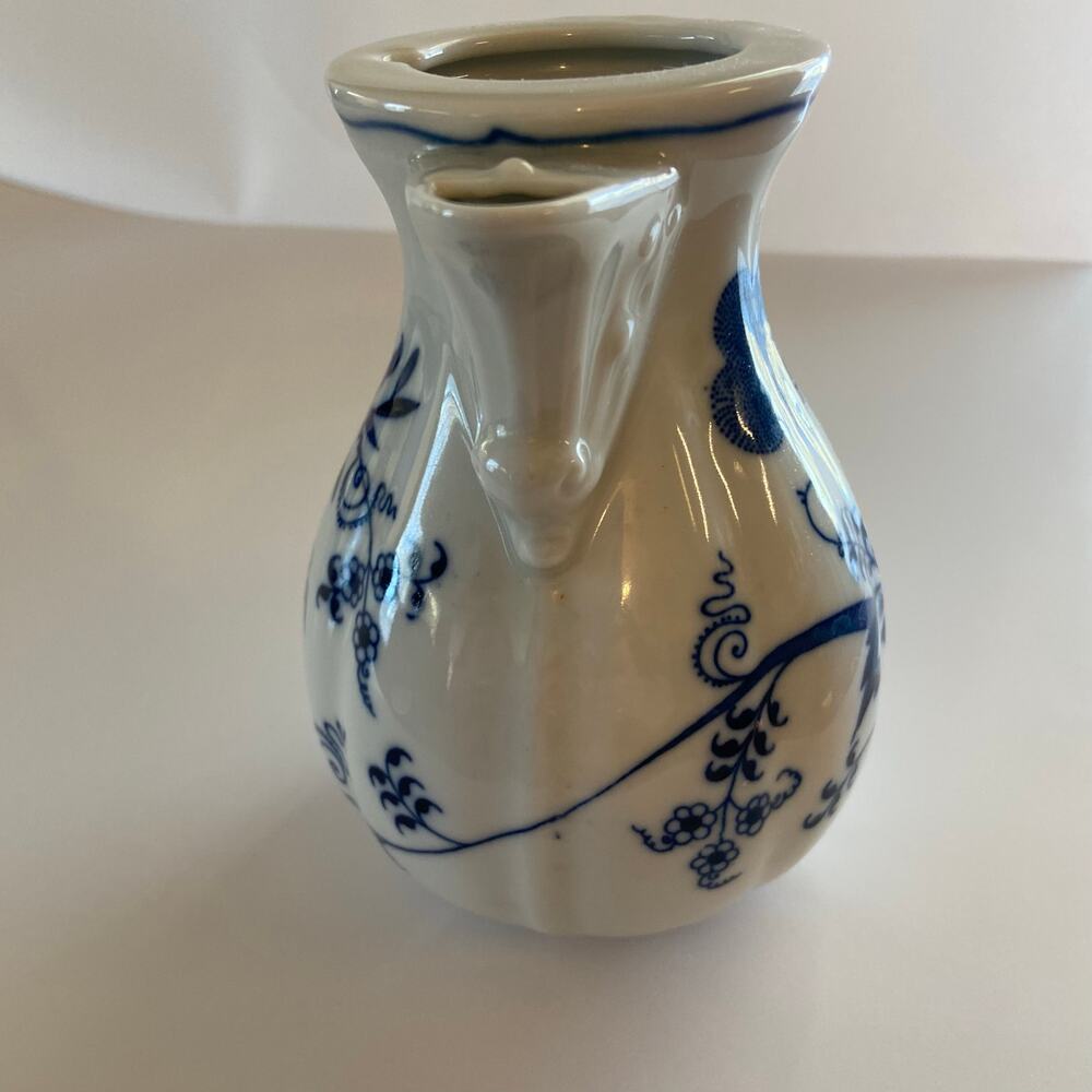 Blue Danube Pitcher No Lid Small Chip Inside Rim Displays Well Vintage Banner - Picture 9 of 16
